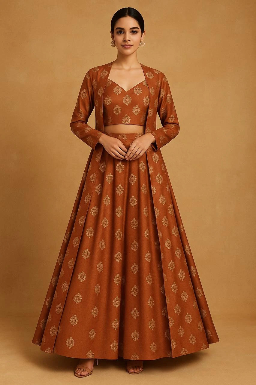 Amber Royale Georgette Embroidered Co-ord Set