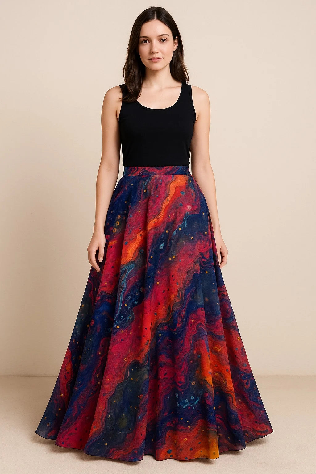 Celestial Hues Pure Georgette Flared Skirt