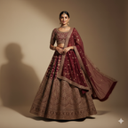 Royal Maroon Heritage Lehenga